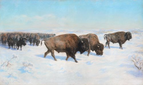 Rosa Bonheur (1822–1899): Emigration de Bisons (Amérique) (1897)
