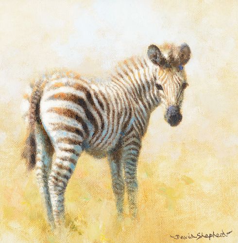 David Shepherd (1931–2017): Zebra; Three's a Crowd