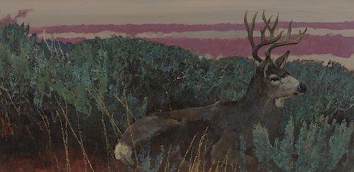 Bob Kuhn (1920–2007): Bedded Down – Mule Deer
