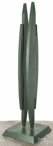 Doug Wilson (American 20th c.), painted steel sculpture, signed on base and dated 80, 88 1/2'' h.