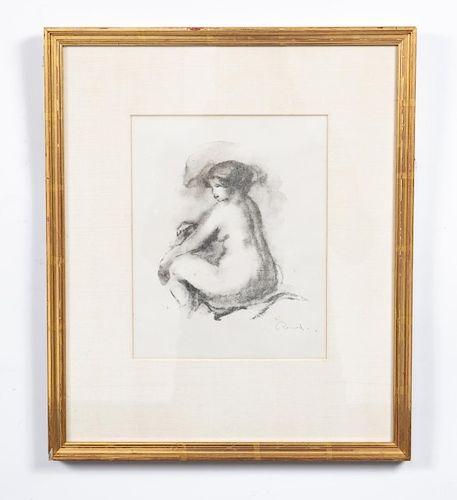 Renoir Lithograph, "Femme Nue, Assise", c. 1904