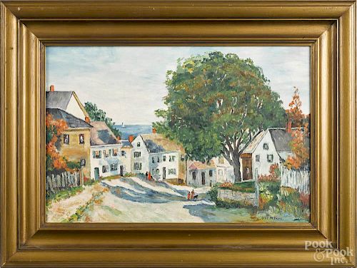 Ollie M. Kuns (American, b. 1885), oil on canvas, titled Rockport, MD, signed lower right