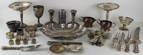 STERLING. Assorted Hollow Ware and Flatware.