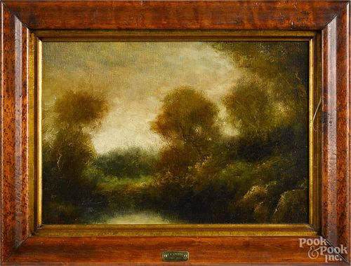 Attributed to Hudson Mindell Kitchell (American 1882-1944), oil on canvas landscape, 10'' x 14''.