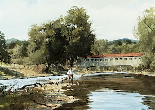 Brett James Smith (b. 1958) Fishing Bridge