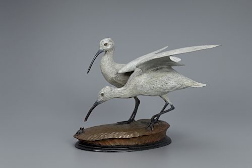 William J. Koelpin Sr. (1938-1996) Whimbrels with Fiddler Crab