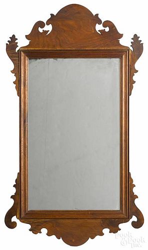 Chippendale style walnut mirror, by Paul Eshelman, 28 1/2'' h.