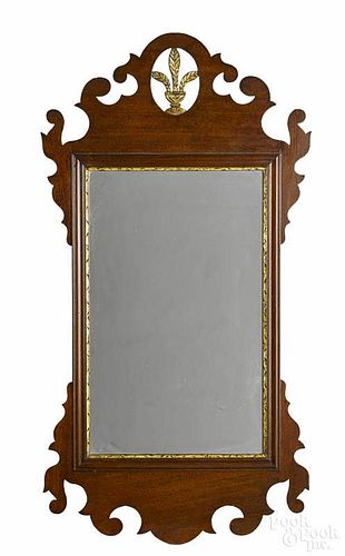 Chippendale style mahogany mirror, early 20th c., 30 1/4'' h.