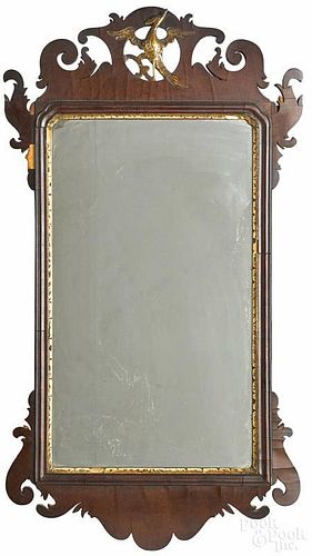 Chippendale mahogany looking glass, late 18th c., 34'' h.