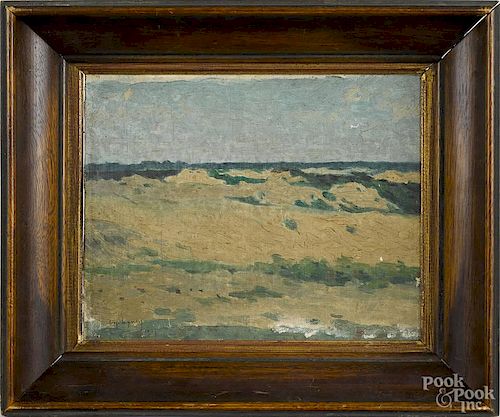 Amedee Lynen (Belgian 1852-1938), oil on board impressionist seascape, signed lower left and dated