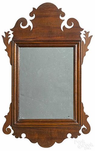 Chippendale mahogany looking glass, late 18th c., 17 3/4'' h.