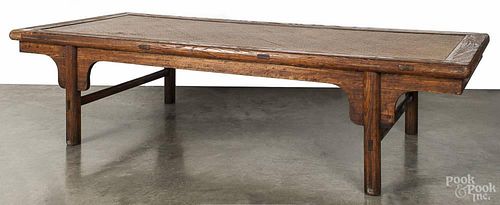Chinese hardwood daybed, 20th c., 20 1/2'' h., 83 1/2'' w., 35'' d.
