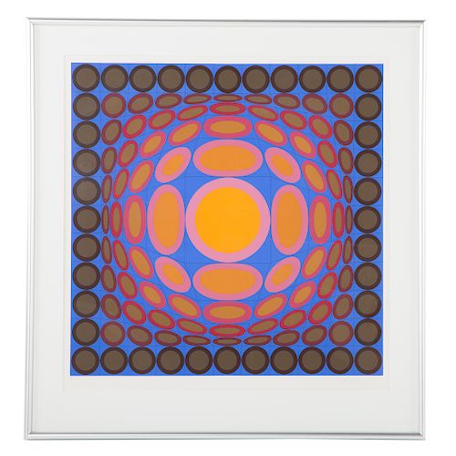 Victor Vasarely. Blue Composition