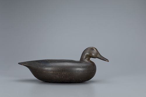 Hollow Black Duck Decoy, Cassius Smith (1847-1907)