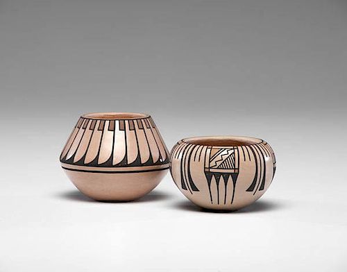 Crucita Calabaza, Blue Corn (San Ildefonso, 1921-1999) Pottery Jars 