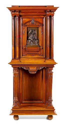 A French Bronze Mounted Walnut Cabinet 