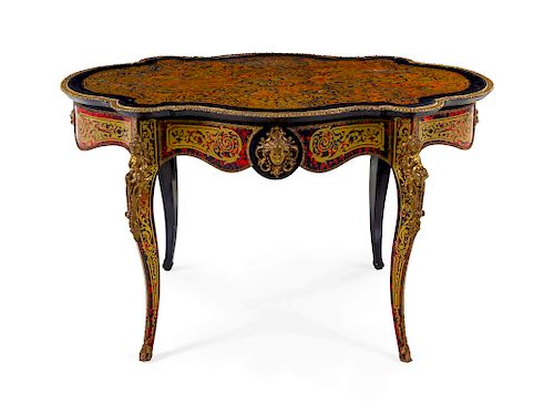 A Napoleon III Style Boulle Marquetry Table