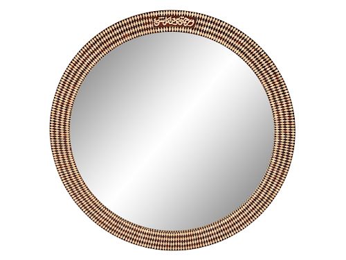A Moorish Style Mother-of-Pearl Inlaid Mirror