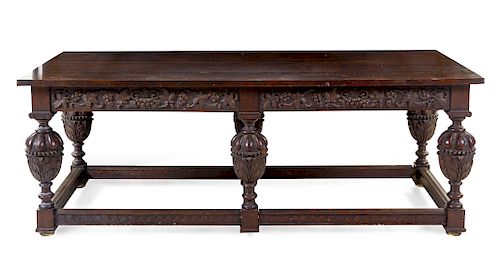 A Jacobean Style Oak Refectory Table