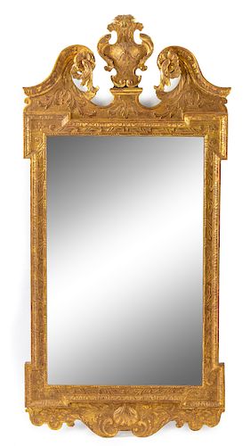 A George II Gilt Gesso Mirror