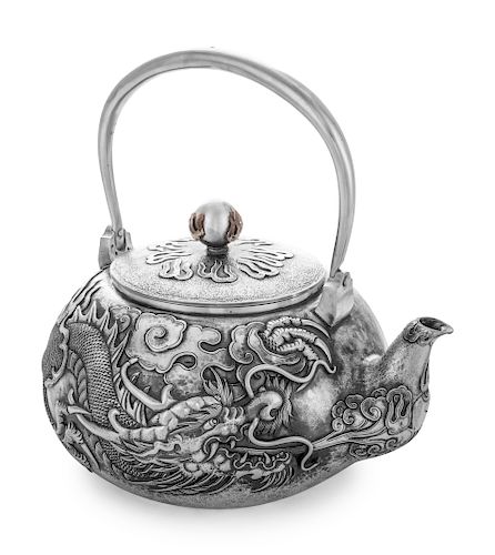 A Japanese Silver Teapot