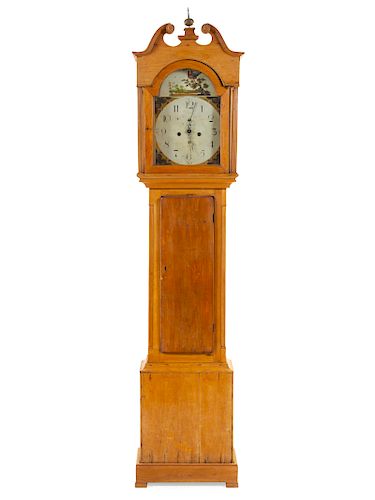 An American Cherry Tall Case Clock