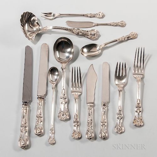 Tiffany & Co. "English King" Pattern Sterling Silver Flatware Service