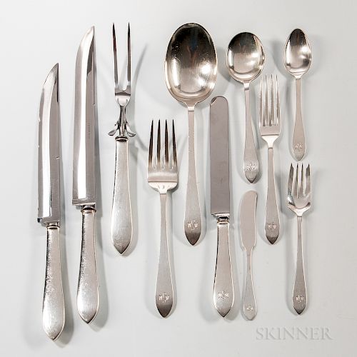 Forty-four Pieces of Tiffany & Co. "Faneuil" Pattern Sterling Silver Flatware