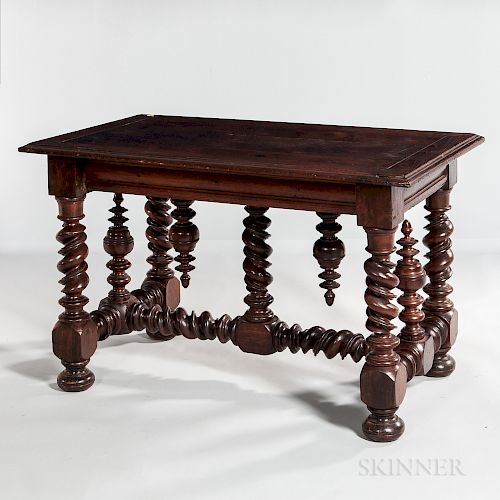 Baroque-style Oak Center Table