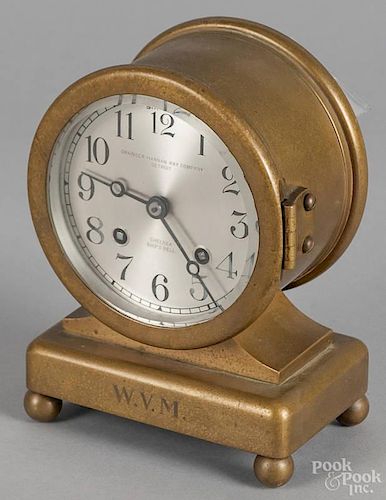 Brass Chelsea ship's bell clock, 20th c., the dial inscribed Gainger-Hannan-Kay Company Detroit