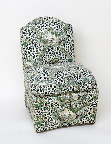Billy Baldwin Upholstered Slipper Chair