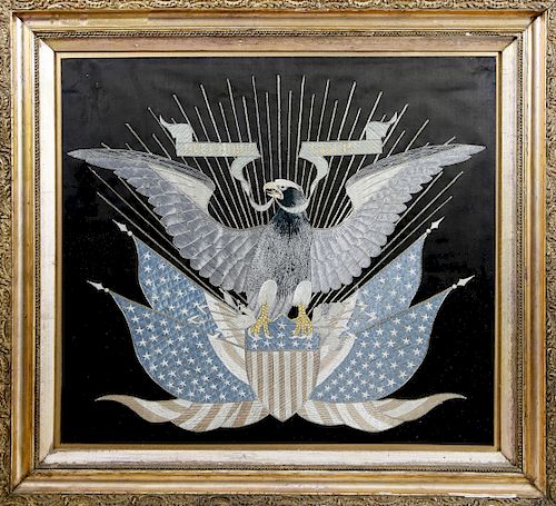 Sailor's Souvenir Silkwork American Patriotic Embroidery