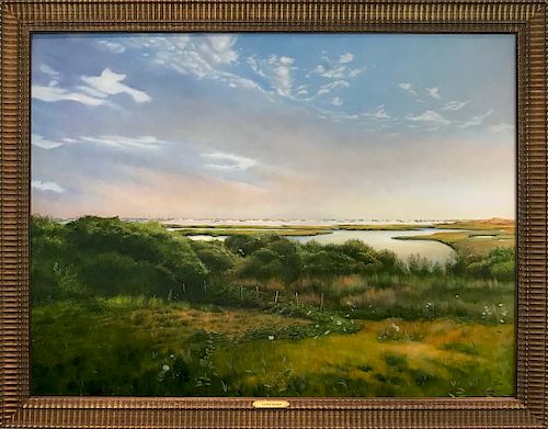 Yasemin Tomakan Oil on Canvas "Beyond the Creeks, Monomoy - Nantucket"