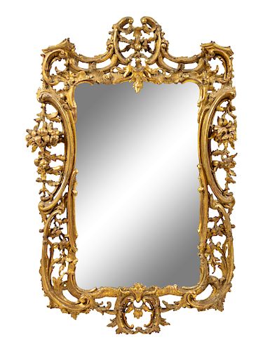 A George II Style Giltwood Mirror 