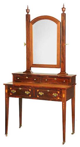 Federal Style Inlaid Mahogany Dressing Table