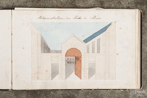 Henri LeBlanc, artist sketch book, 19th c., containing forty-three pages