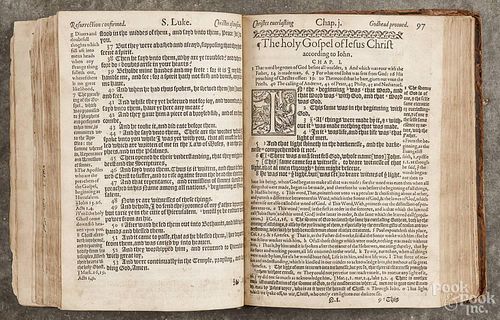 The Geneva Bible, London, 17th/18th c., printed in black letter.
