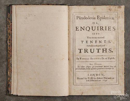 Thomas Browne Pseudodoxia Epidemica: or enquiries into very many received tenants