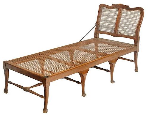 Queen Anne Style Walnut Reclining Daybed