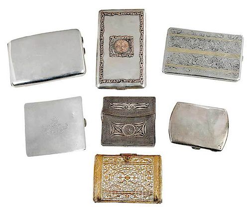 Seven Continental/English Silver Cases