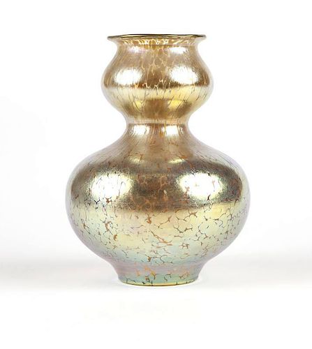 A Loetz iridescent ''oil spot'' art glass vase