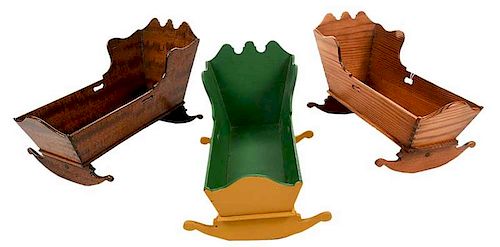 Three Miniature Cradles by Fred T. Laughon