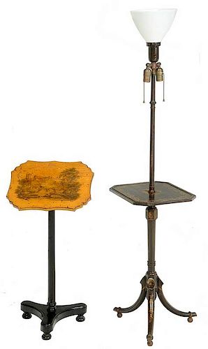 Two Regency Style Decorated Stands