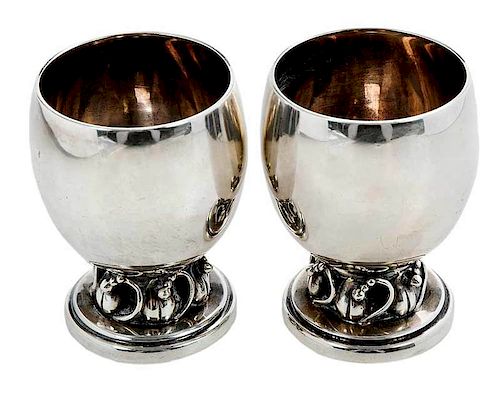 Two Sterling Jensen Style Goblets