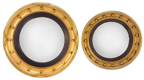 Two Regency and Regency Style Bull's Eye Mirrors