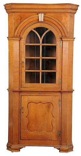 Southern Chippendale Style Architectural Cabinet
