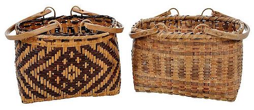 Two Cherokee Market Purse Baskets