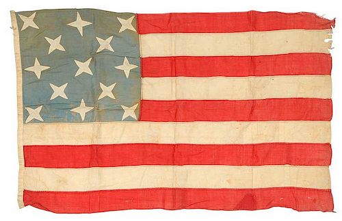 13 Star, Nine Stripe Folk Art American Flag