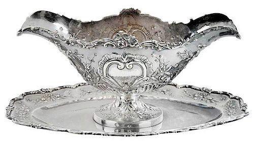 French Silver Sauce Boat