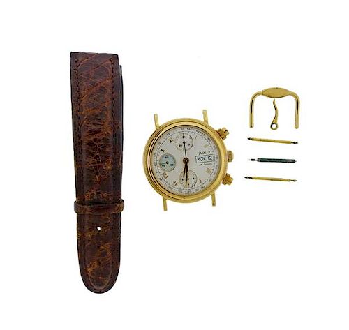 Jaguar Swiss 18K Gold Chronometer Day Date Watch